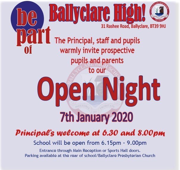 Ballyclare High Open Night 2020