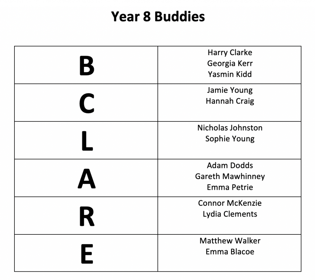 Pupil Buddies 2020-2021 - Ballyclare High School